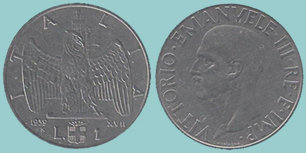 Regno Italia 1 Lira 1939