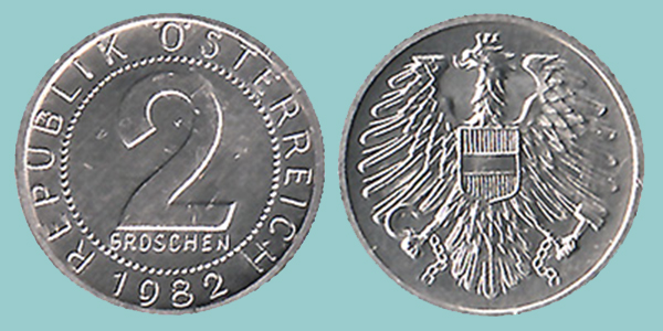 Austria 2 Groschen 1982