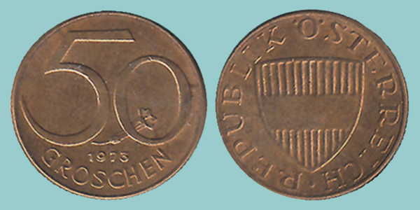 Austria 50 Groschen 1973