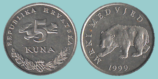 Croazia 5 Kuna 1999