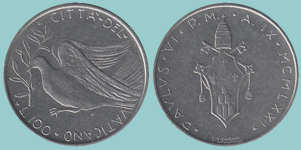 Città del Vaticano 100 Lire 1971