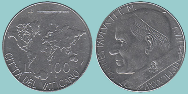 Città del Vaticano 100 Lire 1985