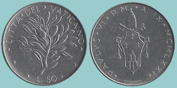 Città del Vaticano 50 Lire 1971
