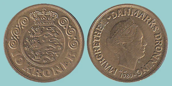 Danimarca 10 Kroner 1989