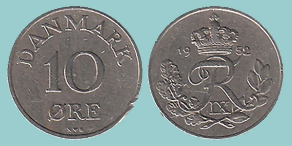 Danimarca 10 Øre 1952