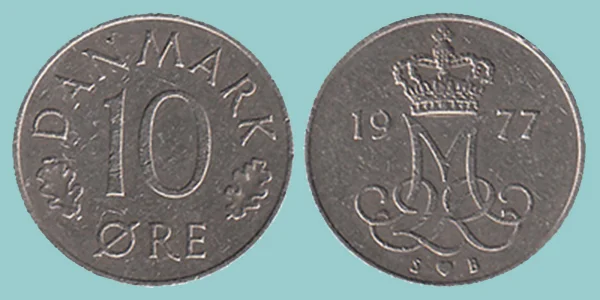 Danimarca 10 Øre 1977