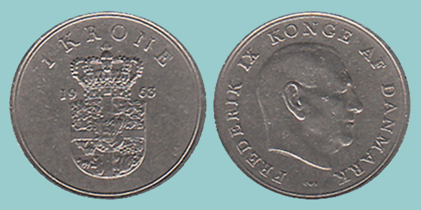 Danimarca 1 Krone 1963