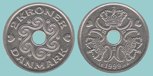 Danimarca 2 Kroner 1999
