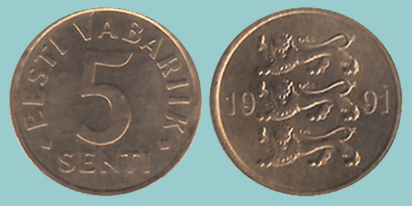 Estonia 5 Senti 1991