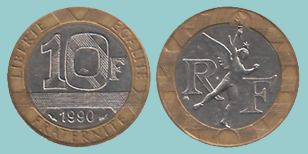 Francia 10 Francs 1990