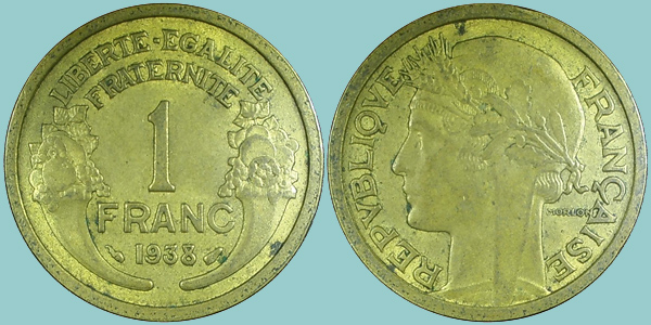Francia 1 Franc 1938