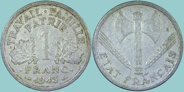 Francia 1 Franc 1943