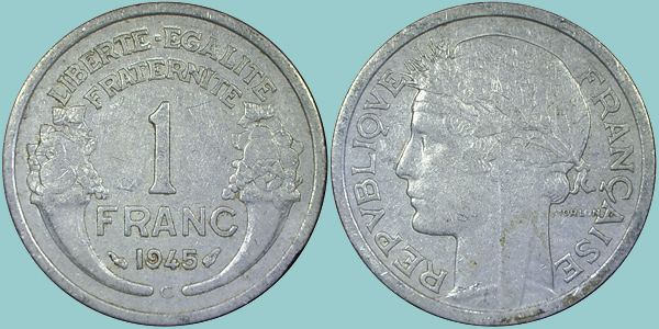 Francia 1 Franc 1945