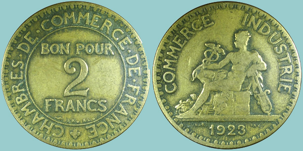 Francia 2 Francs 1923