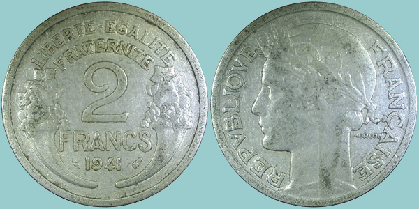 Francia 2 Francs 1941