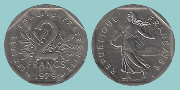 Francia 2 Francs 1979