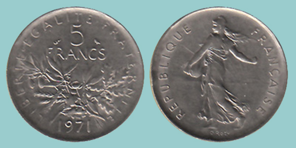 Francia 5 Francs 1971