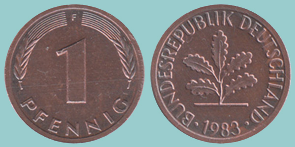 Germania Fed 1 Pfennig 1983