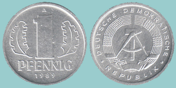 Germania Dem 1 Pfennig 1989