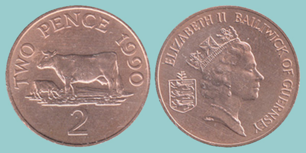 Guernsey 2 Pence 1990