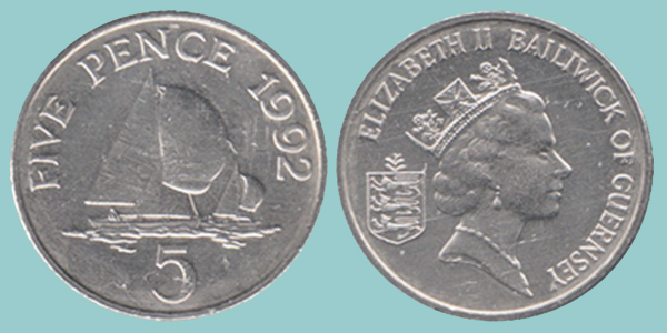 Guernsey 5 Pence 1992