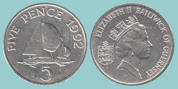 Guernsey 5 Pence 1992