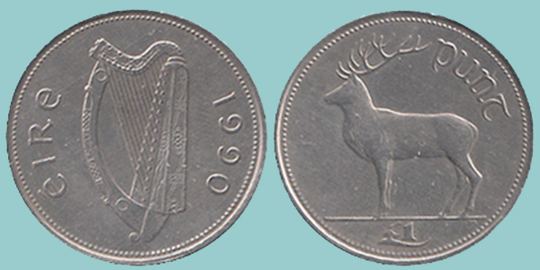 Irlanda EIRE 1 Pound 1990