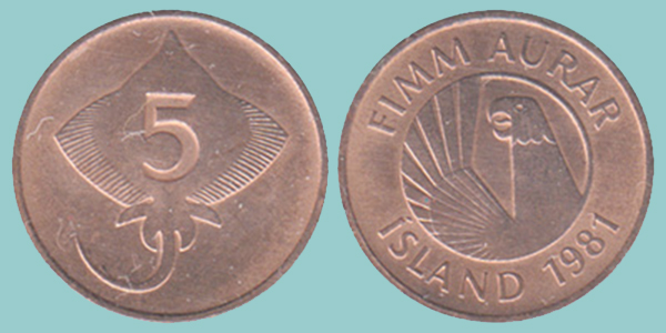 Islanda 5 Aurar 1981