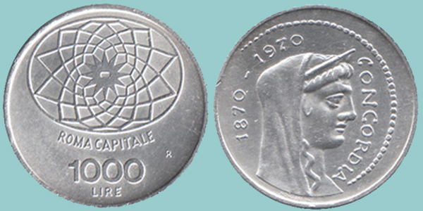 Repubblica Italiana 1000 Lire 1970