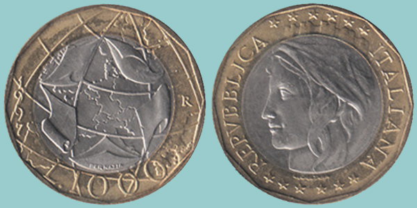 Repubblica Italiana 1000 Lire 1997