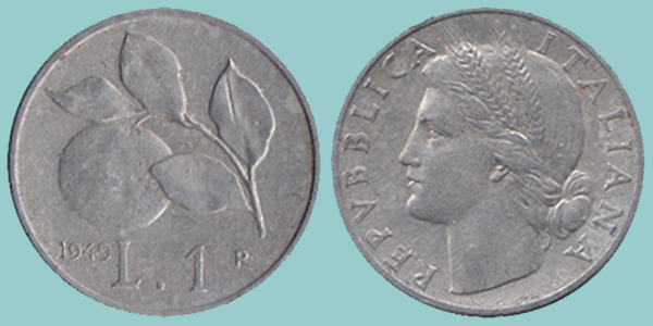 Repubblica Italiana 1 Lira 1949