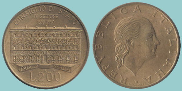 Repubblica Italiana 200 Lire 1990