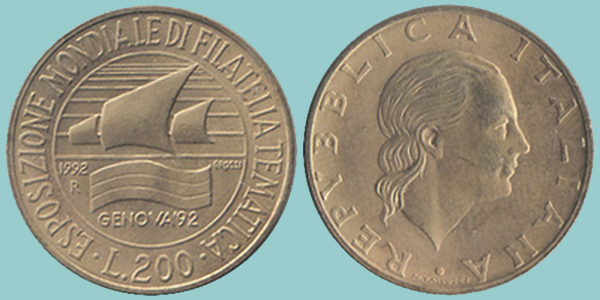 Repubblica Italiana 200 Lire 1992