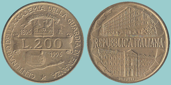 Repubblica Italiana 200 Lire 1996