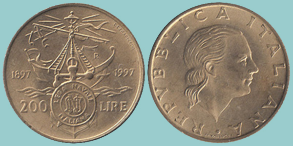 Repubblica Italiana 200 Lire 1997