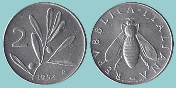 Repubblica Italiana 2 Lire 1954