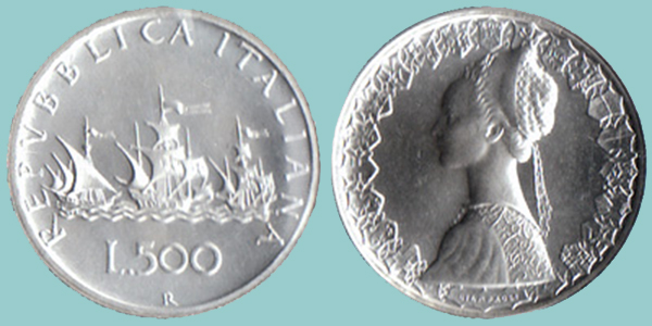 Repubblica Italiana 500 Lire 1967