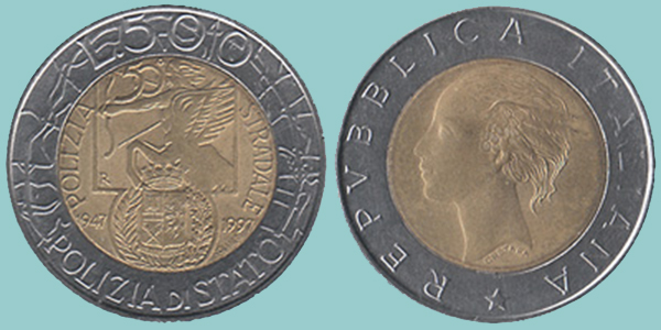 Repubblica Italiana 500 Lire 1997