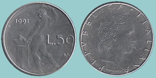 Repubblica Italiana 50 Lire 1991