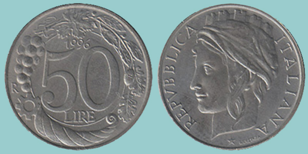 Repubblica Italiana 50 Lire 1996