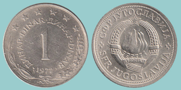 Iugoslavia 1 Dinaro 1977