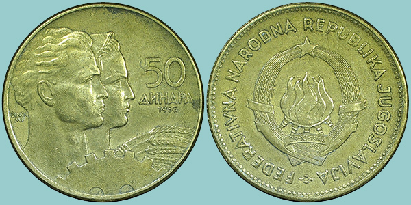 Iugoslavia 50 Dinara 1955