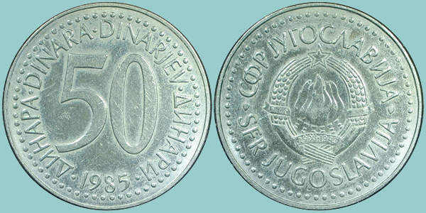 Iugoslavia 50 Dinara 1985