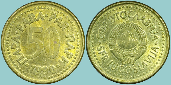 Iugoslavia 50 Para 1990