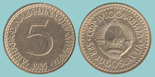 Iugoslavia - 5 Dinari 1985