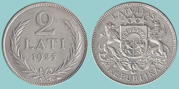 Lettonia 2 Lati 1925