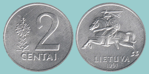 Lituania 2 Centai 1991