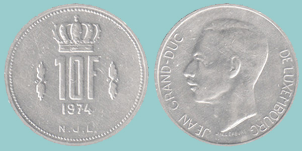 Lussemburgo 10 Francs 1974