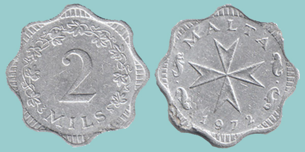 Malta 2 Mils 1972