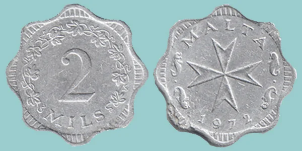 Malta 2 Mils 1972